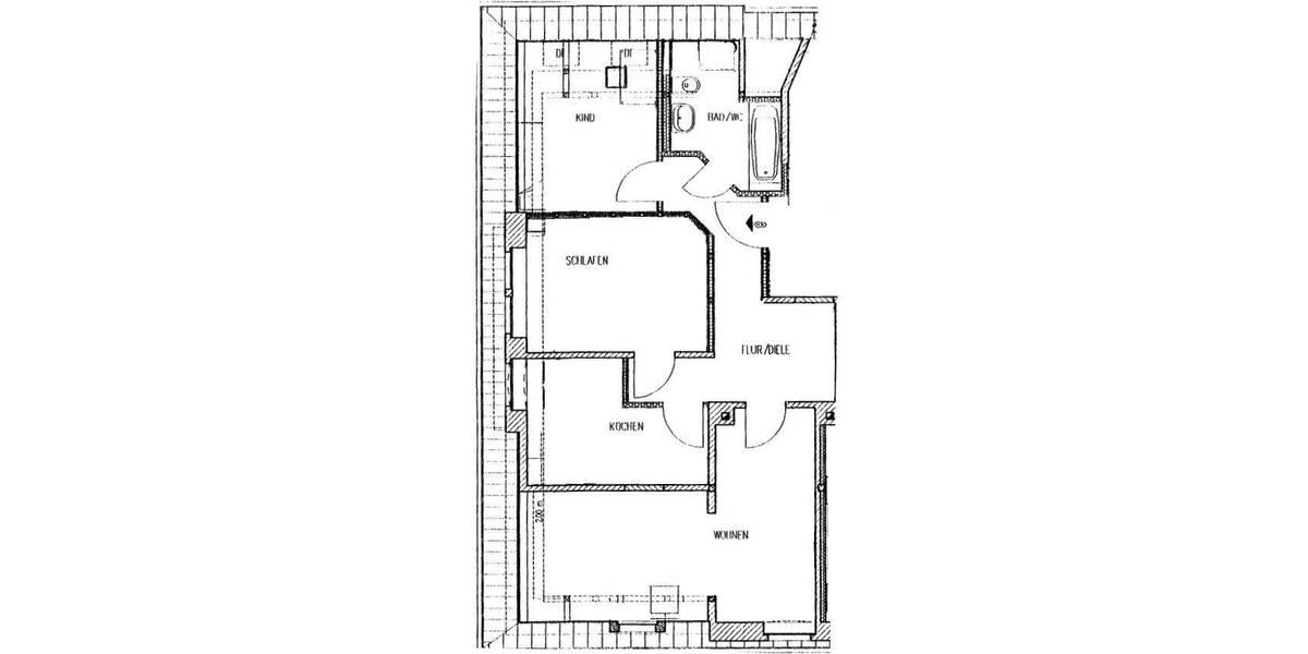Dachgeschoßwohnung Limbach-Oberfrohna Oberfrohna - 3 Zimmer, 68 m&sup2;, 345&euro; | Angebot:21608817