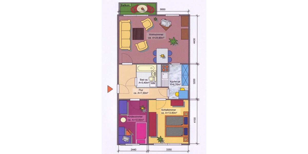 Etagenwohnung Limbach-Oberfrohna Oberfrohna - 3 Zimmer, 69 m&sup2;, 48.321&euro; | Angebot:25740127