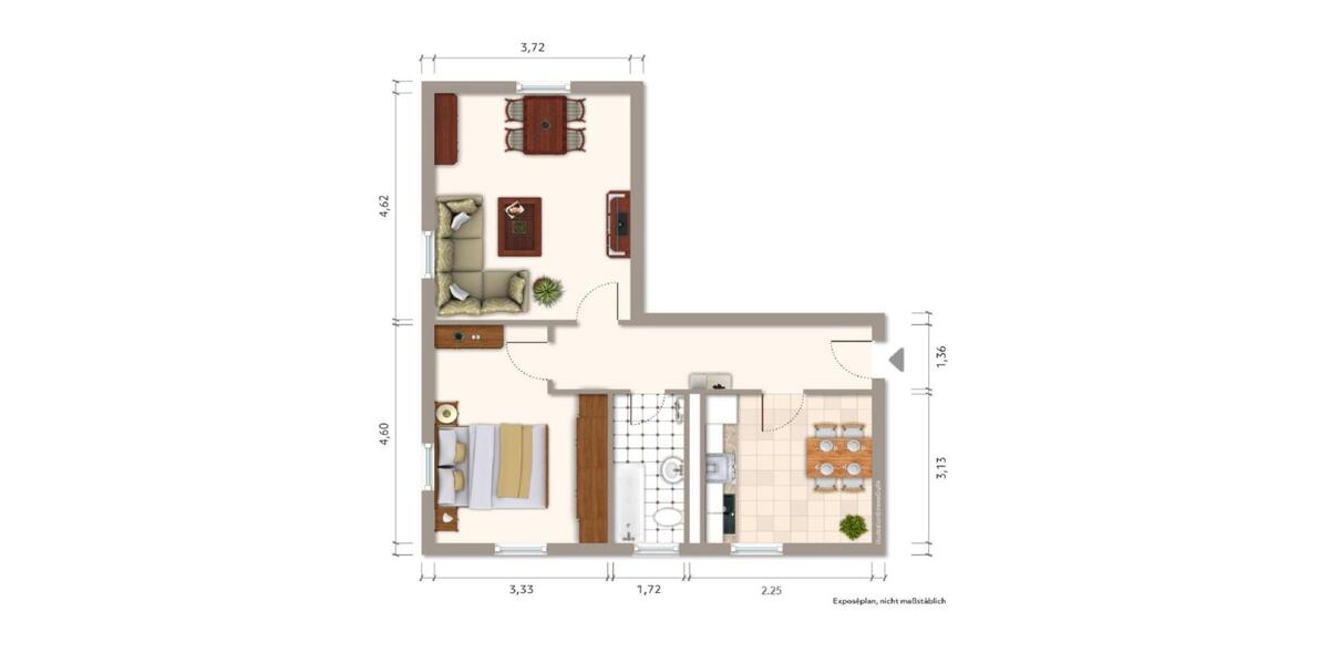 Etagenwohnung Ronneburg - 2 Zimmer, 52 m&sup2;, 278&euro; | Angebot:25349931