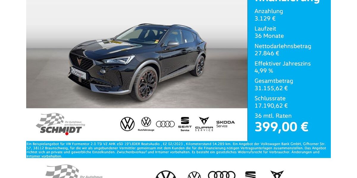 Cupra Formentor 54.289 km 30.975 &euro; Bernsdorf 09337