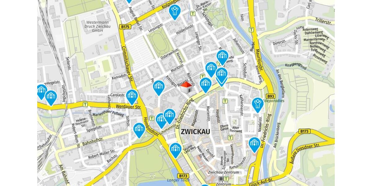 Etagenwohnung Zwickau - 3 Zimmer, 81 m&sup2;, 495&euro; | Angebot:25267516