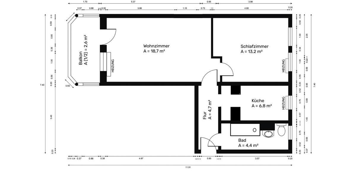 Etagenwohnung Reichenbach im Vogtland - 2 Zimmer, 50 m&sup2;, 256&euro; | Angebot:26676996