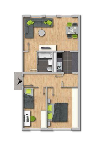 Etagenwohnung Crimmitschau - 3 Zimmer, 66 m&sup2;, 393&euro; | Angebot:19444135