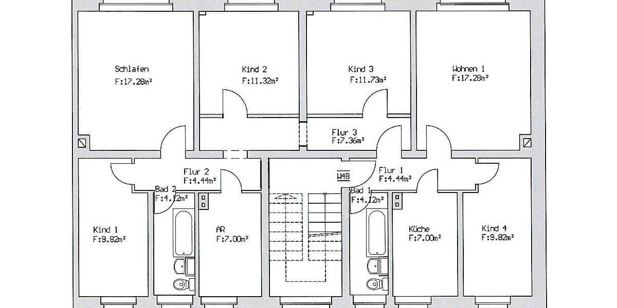Etagenwohnung Langenweißbach Langenbach - 6 Zimmer, 118 m&sup2;, 550&euro; | Angebot:25896023