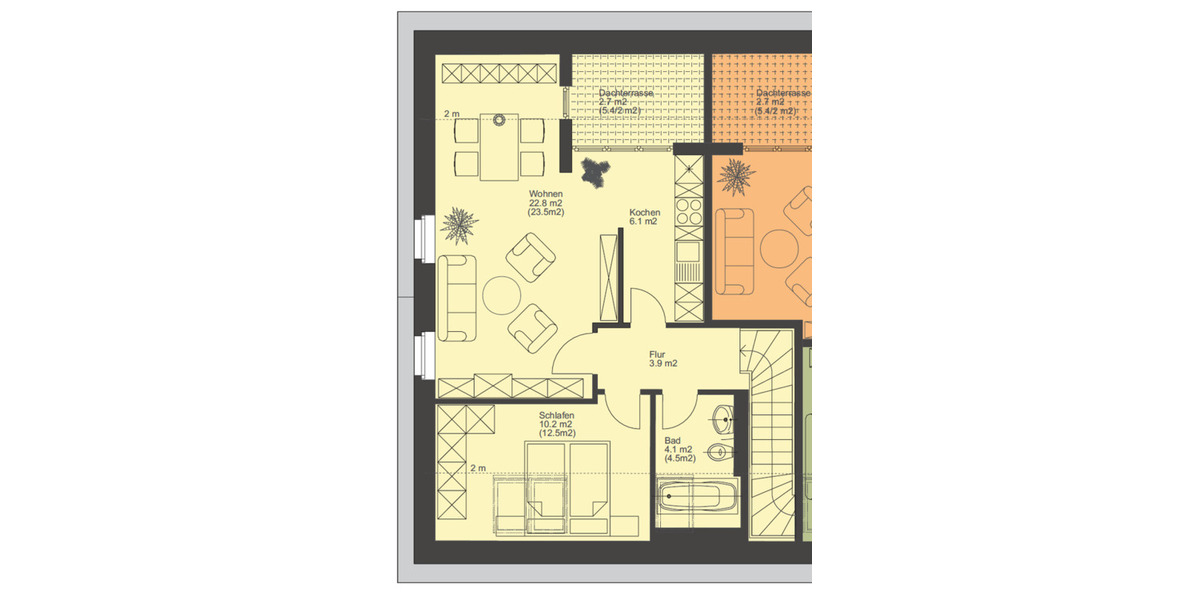 Dachgeschoßwohnung Zwickau - 3 Zimmer, 69 m&sup2;, 640&euro; | Angebot:25753391
