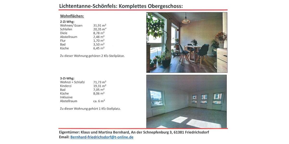Etagenwohnung Lichtentanne - 5 Zimmer, 180 m&sup2;, 110.000&euro; | Angebot:23862669
