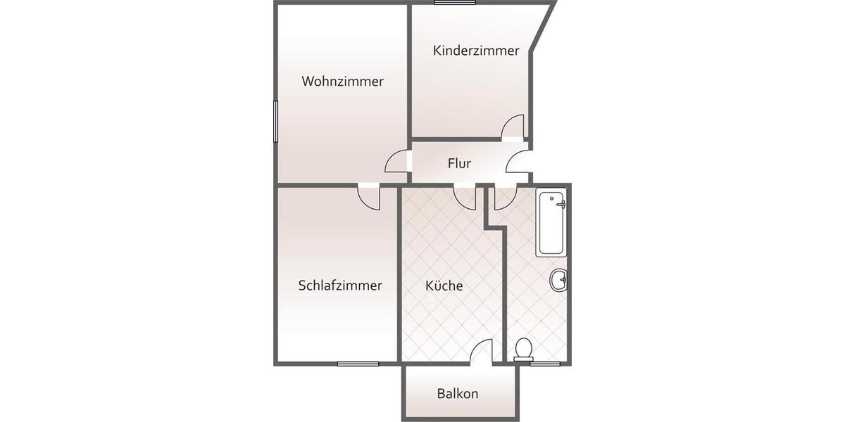 Erdgeschoßwohnung Reichenbach im Vogtland Obermylau - 3 Zimmer, 58 m&sup2;, 377&euro; | Angebot:25854256