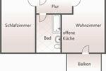 Etagenwohnung Reichenbach im Vogtland Obermylau - 2 Zimmer, 37 m&sup2;, 221&euro; | Angebot:25854237