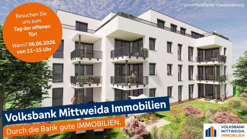 Erstbezug! Moderne 3-Zimmer Wohnung mit Garagenstellplatz - Etagenwohnung Hartmannsdorf | Angebot:26556994
