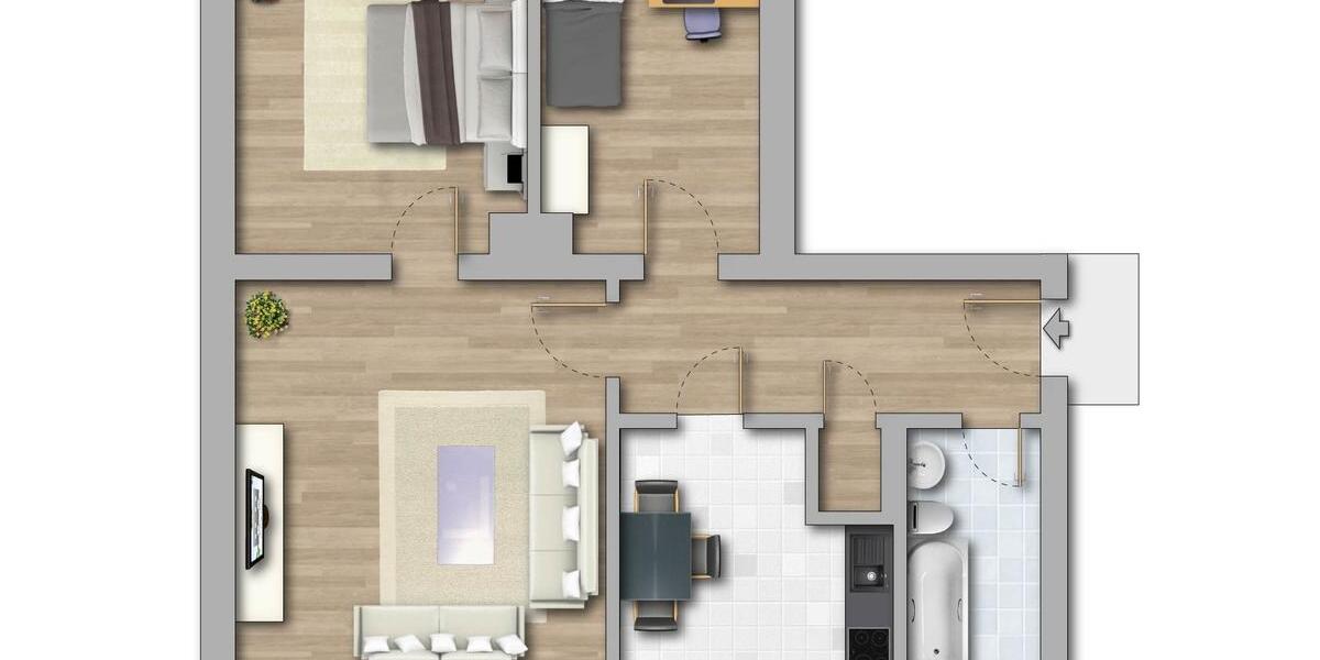 Etagenwohnung Zwickau Auerbach - 3 Zimmer, 61 m&sup2;, 289&euro; | Angebot:21186838