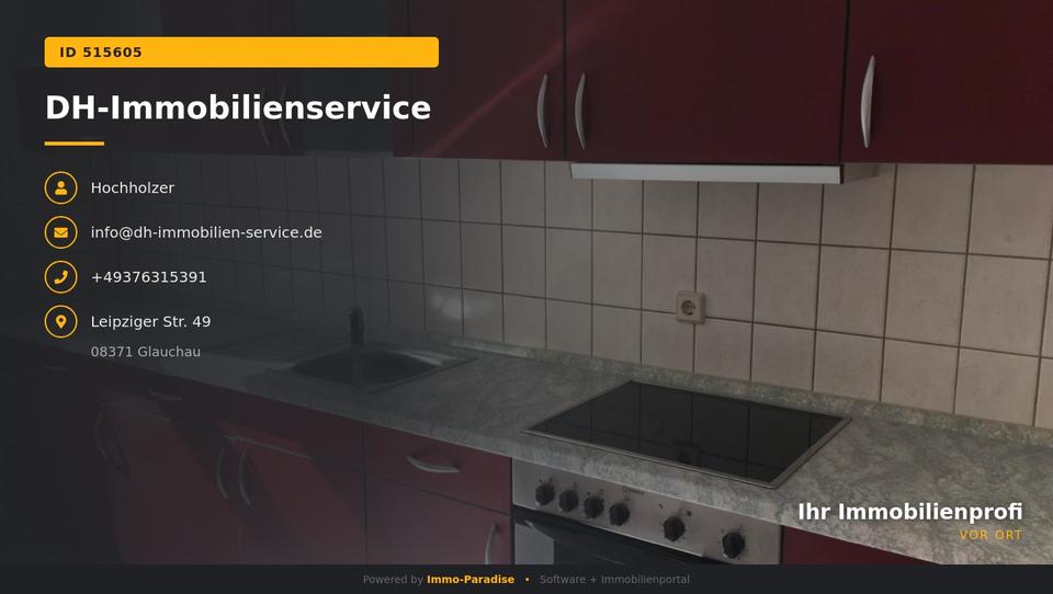 Erdgeschoßwohnung Meerane - 2 Zimmer, 58 m&sup2;, 300&euro; | Angebot:26676968