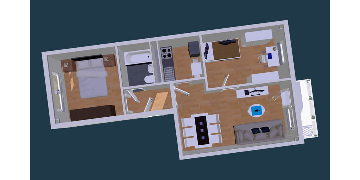 Etagenwohnung Zwickau Eckersbach - 3 Zimmer, 55 m&sup2;, 330&euro; | Angebot:25733946