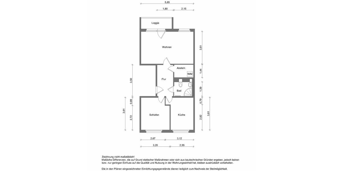 Etagenwohnung Zwickau Neuplanitz - 2 Zimmer, 58 m&sup2;, 366&euro; | Angebot:26284718