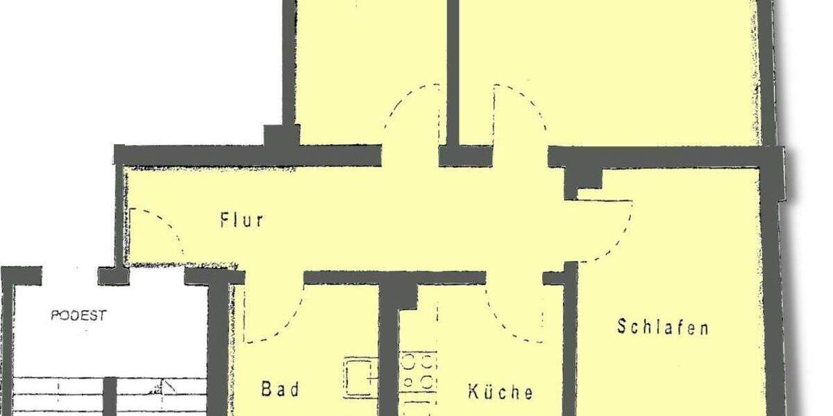 Etagenwohnung Zwickau Eckersbach - 3 Zimmer, 76 m&sup2;, 350&euro; | Angebot:25802813
