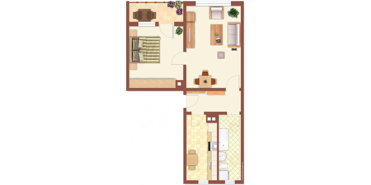 Etagenwohnung Limbach-Oberfrohna Oberfrohna - 2 Zimmer, 52 m&sup2;, 295&euro; | Angebot:25249798