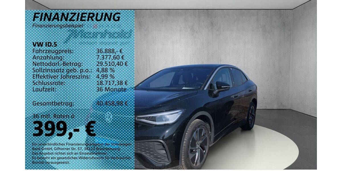VW ID.5 4.900 km 36.888 &euro; Auerbach/Rebesgrün 08209