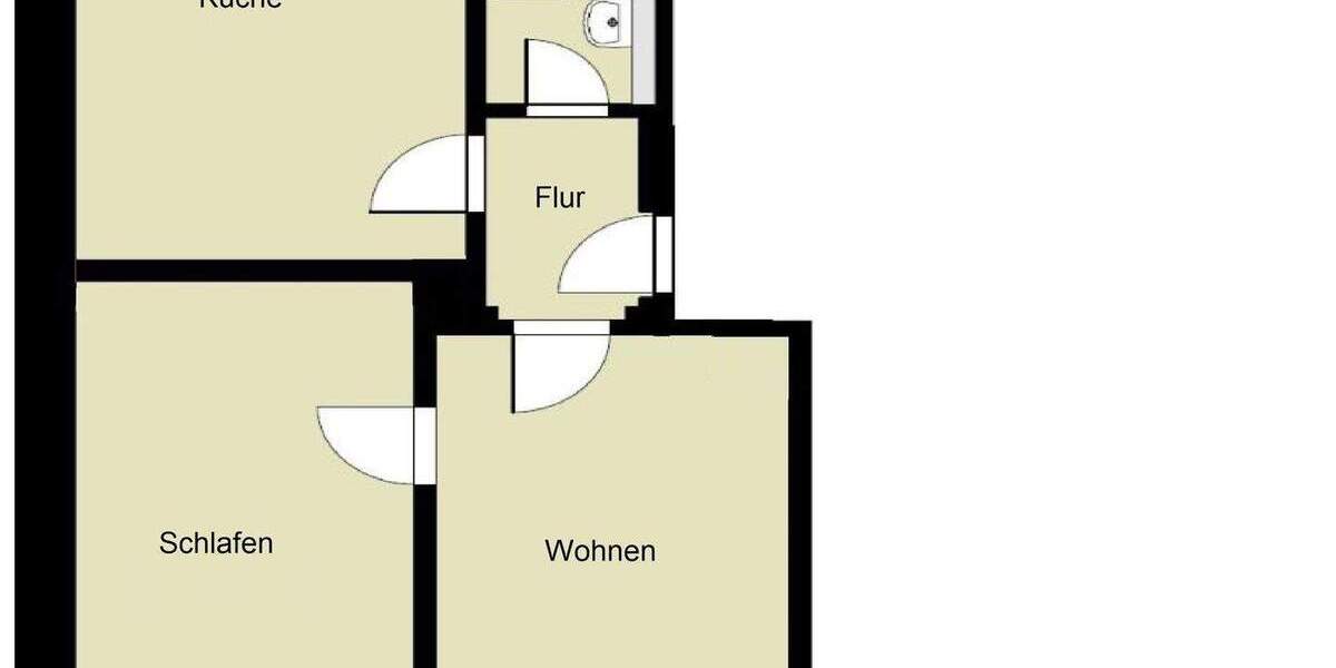 Etagenwohnung Zwickau Bahnhofsvorstadt - 2 Zimmer, 59 m&sup2;, 350&euro; | Angebot:25680174