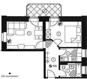 Erdgeschoßwohnung Zwickau Zwickau-West - 2 Zimmer, 45 m&sup2;, 290&euro; | Angebot:25945703