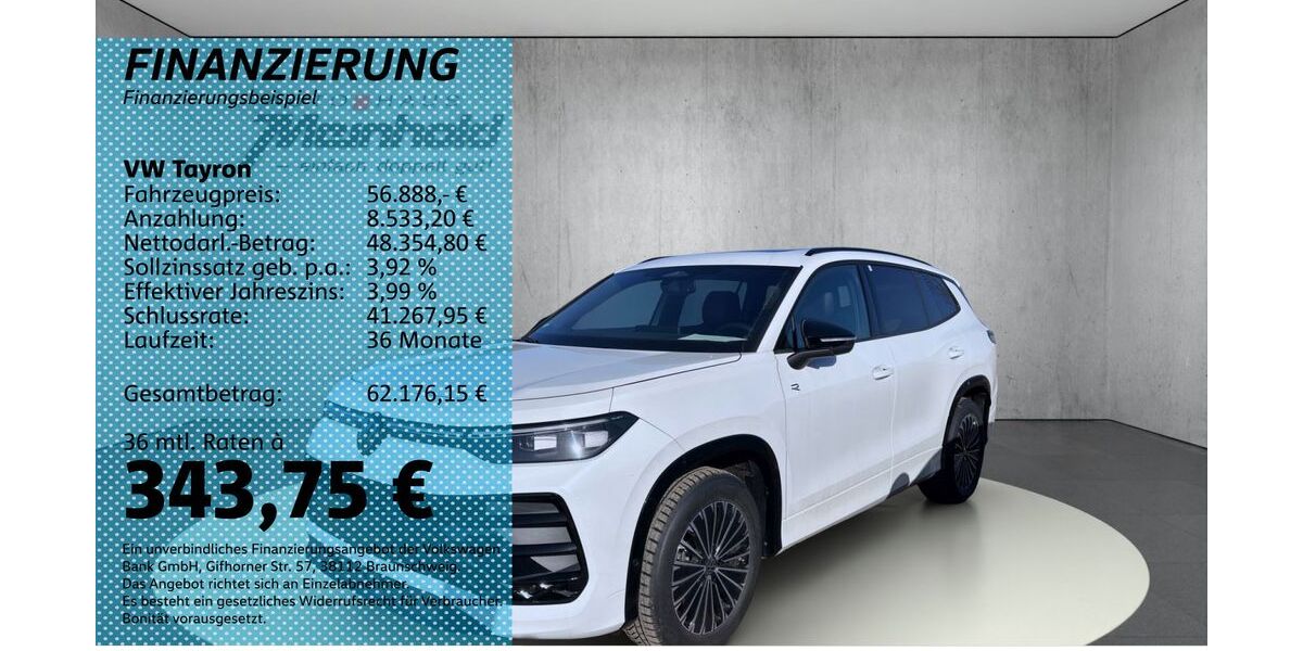 VW Tayron 15.350 km 56.888 &euro; Auerbach/Rebesgrün 08209