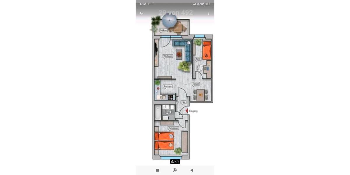 Etagenwohnung Zwickau - 3 Zimmer, 57 m&sup2;, 330&euro; | Angebot:25942757