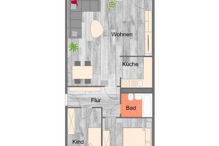 Wohnung Zwickau Neuplanitz - 3 Zimmer, 70 m&sup2;, 455&euro; | Angebot:26030480