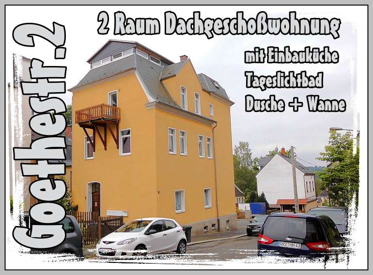 Etagenwohnung Greiz Pohlitz - 2 Zimmer, 72 m&sup2;, 299&euro; | Angebot:22485432