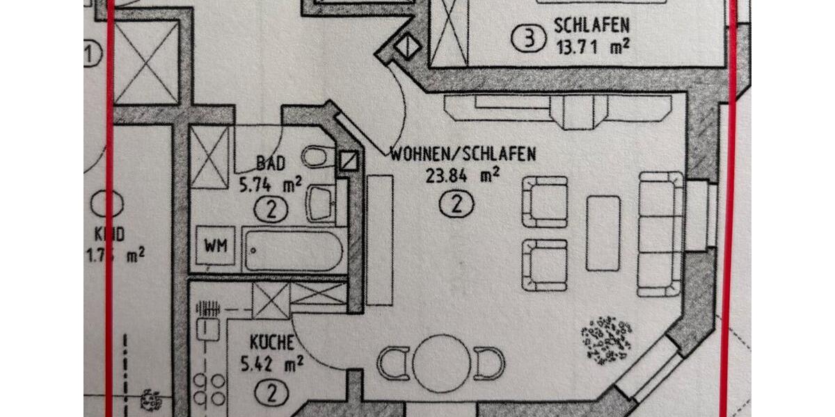Etagenwohnung Zwickau Zwickau-West - 1 Zimmer, 47 m&sup2;, 305&euro; | Angebot:25947968