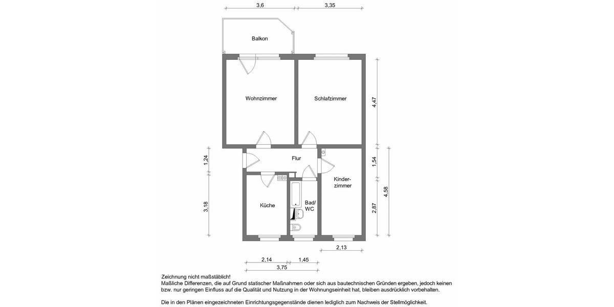 Etagenwohnung Zwickau Zwickau-West - 3 Zimmer, 60 m&sup2;, 378&euro; | Angebot:25270633