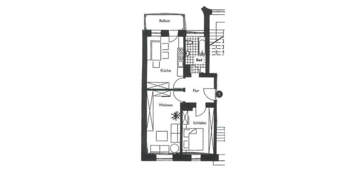 Etagenwohnung Zwickau Pölbitz - 2 Zimmer, 57 m&sup2;, 53.000&euro; | Angebot:25707481