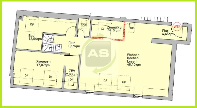 Maisonettenwohnung Zwickau - 3 Zimmer, 114 m&sup2;, 949&euro; | Angebot:22591321