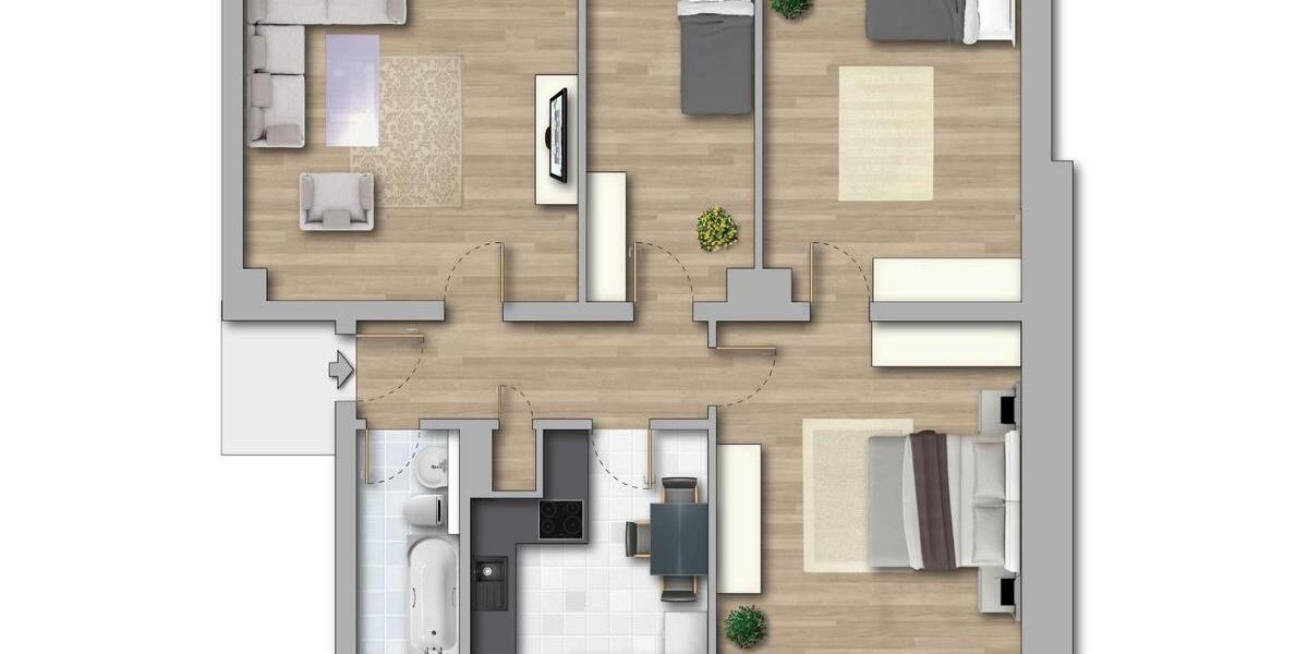 Etagenwohnung Zwickau Auerbach - 4 Zimmer, 81 m&sup2;, 419&euro; | Angebot:25852917