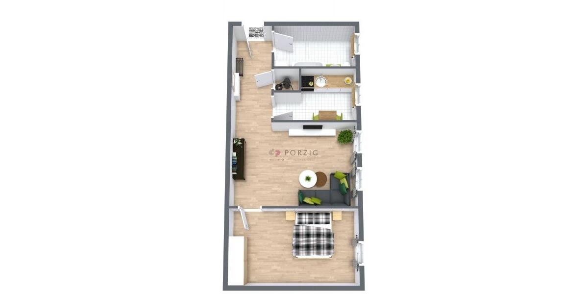 Etagenwohnung Limbach-Oberfrohna Oberfrohna - 2 Zimmer, 62 m&sup2;, 355&euro; | Angebot:23025674