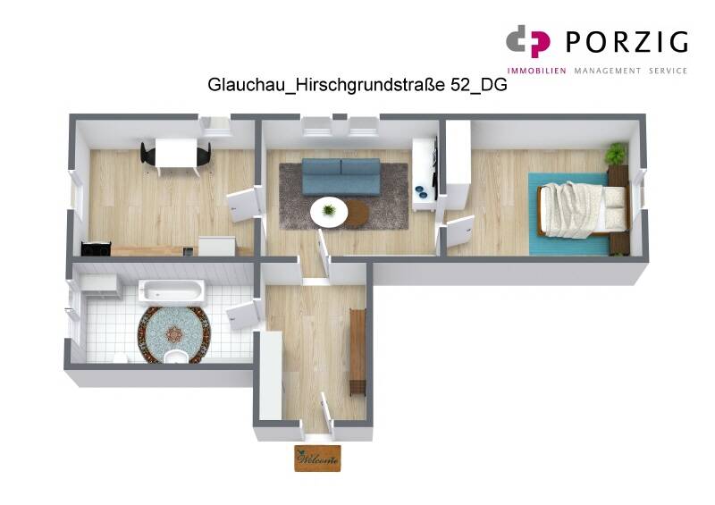 Etagenwohnung Glauchau - 2 Zimmer, 72 m&sup2;, 330&euro; | Angebot:25738185