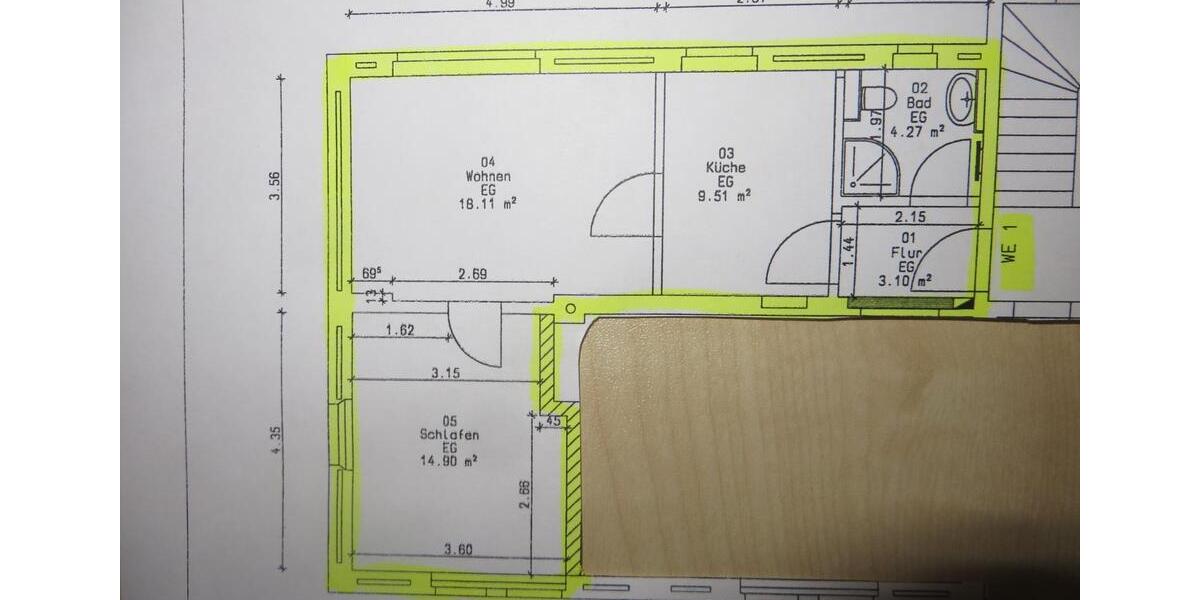 Erdgeschoßwohnung Mülsen - 2 Zimmer, 52 m&sup2;, 340&euro; | Angebot:25308477
