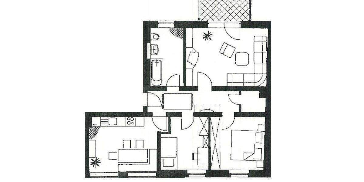 Etagenwohnung Zwickau Marienthal - 3 Zimmer, 69 m&sup2;, 75.900&euro; | Angebot:25707553