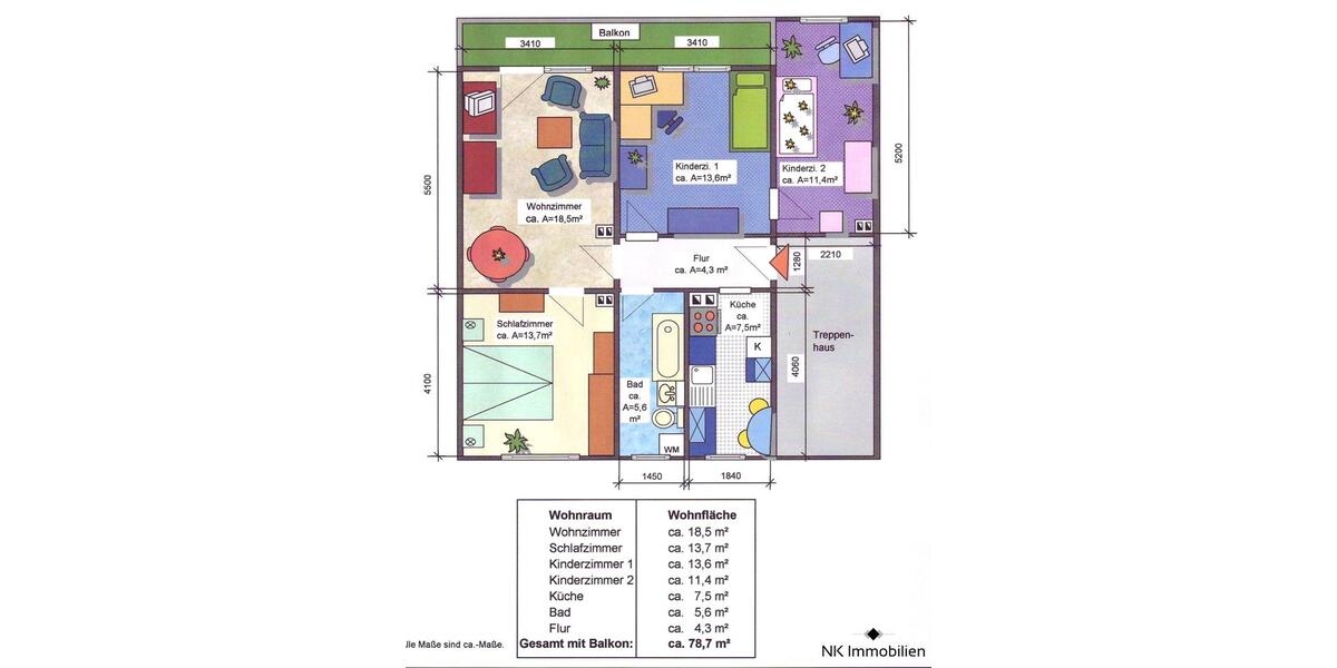 Etagenwohnung Limbach-Oberfrohna Oberfrohna - 4 Zimmer, 79 m&sup2;, 504&euro; | Angebot:25945661