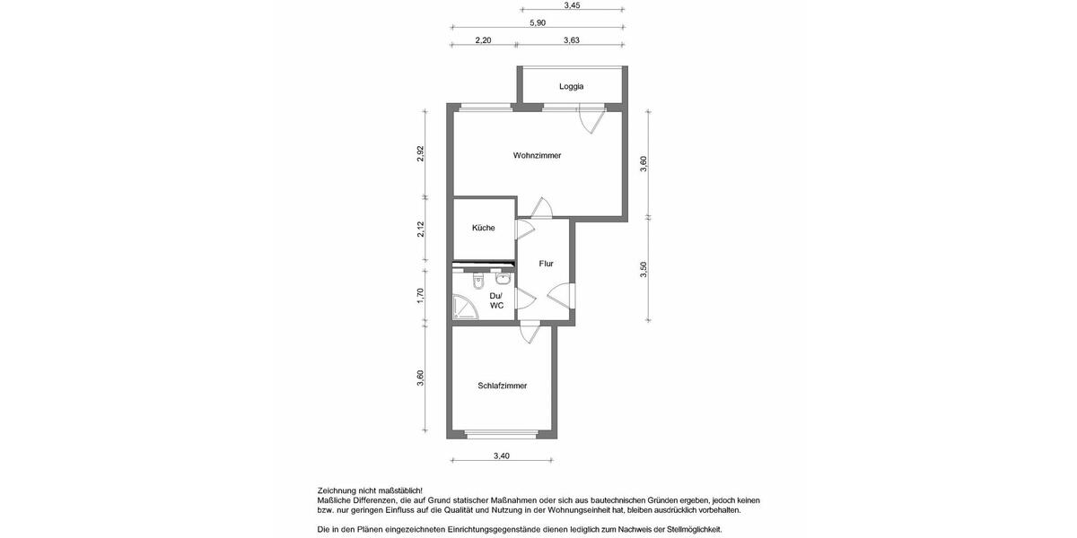 Erdgeschoßwohnung Zwickau Neuplanitz - 2 Zimmer, 50 m&sup2;, 320&euro; | Angebot:25569435