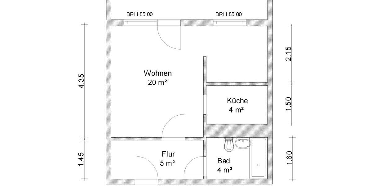 Etagenwohnung Zwickau - 1 Zimmer, 36 m&sup2;, 252&euro; | Angebot:25381348
