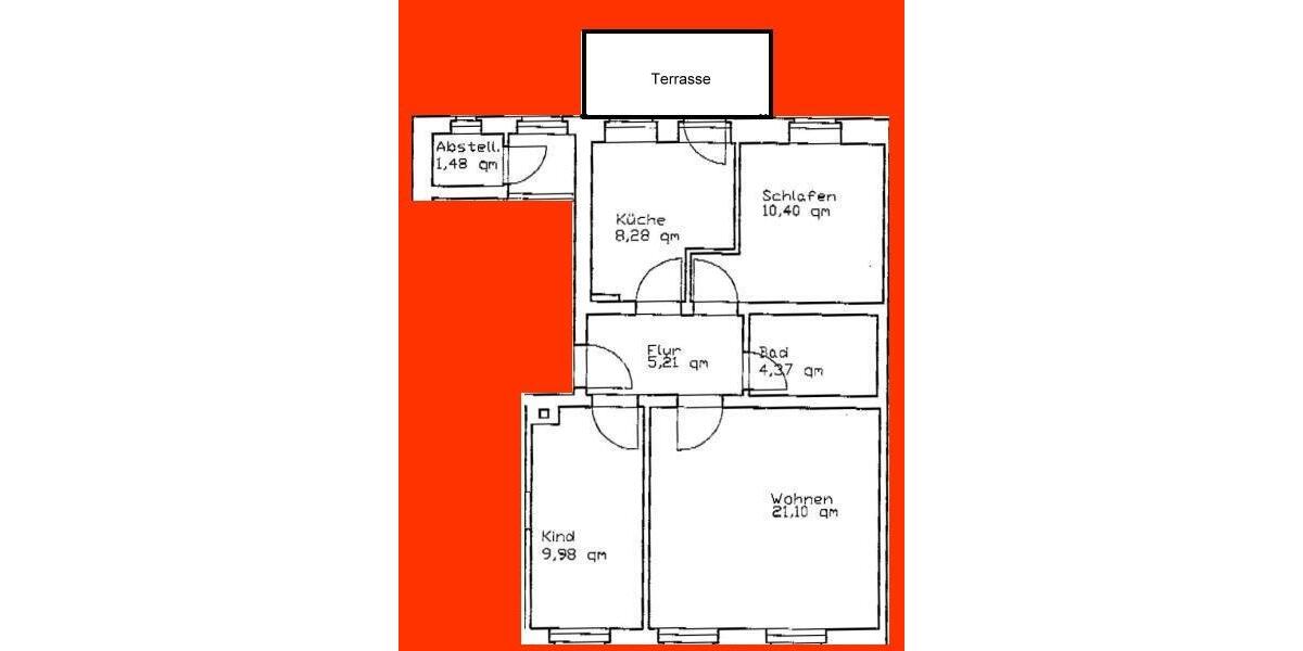 Erdgeschoßwohnung Zwickau - 3 Zimmer, 65 m&sup2;, 400&euro; | Angebot:24144481