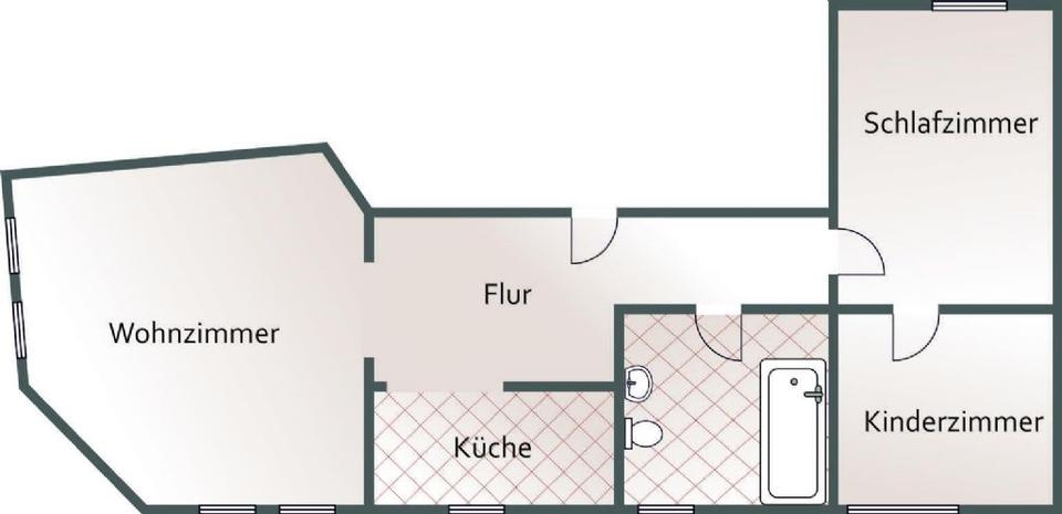 Dachgeschoßwohnung Glauchau - 3 Zimmer, 78 m&sup2;, 428&euro; | Angebot:24746842