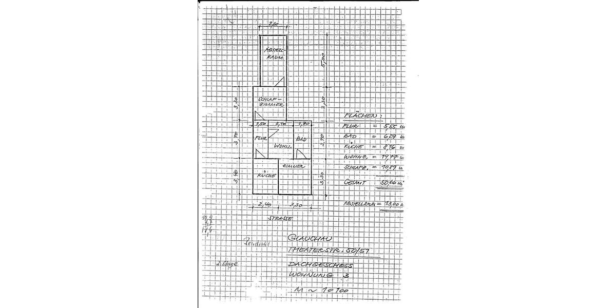 Dachgeschoßwohnung Glauchau - 2 Zimmer, 50 m&sup2;, 300&euro; | Angebot:25432917