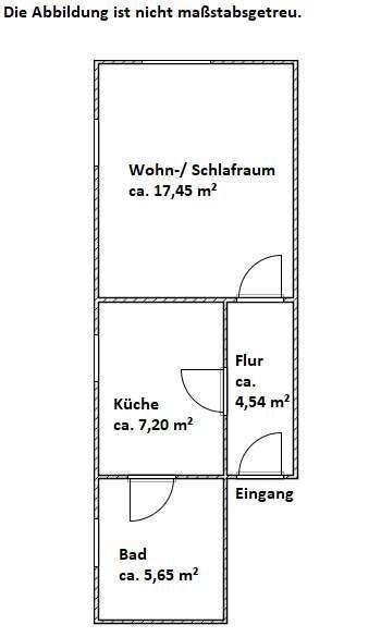 Etagenwohnung Zwickau Neuplanitz - 1 Zimmer, 36 m&sup2;, 210&euro; | Angebot:24610447