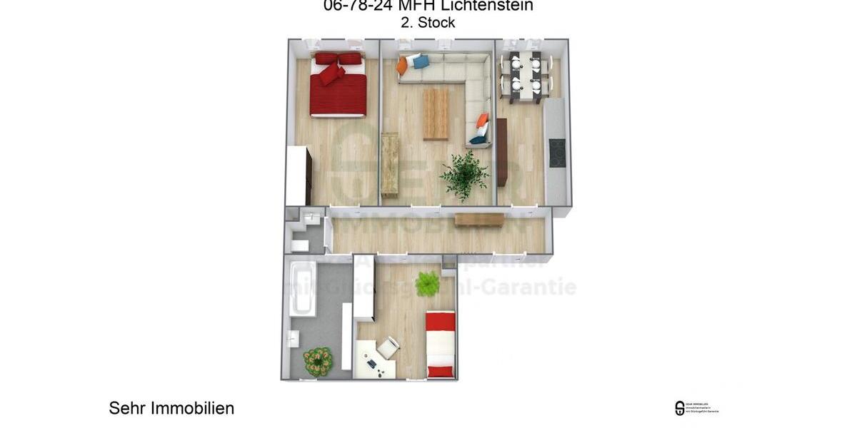 Etagenwohnung Lichtenstein (Sachsen) - 3 Zimmer, 68 m&sup2;, 420&euro; | Angebot:23785578