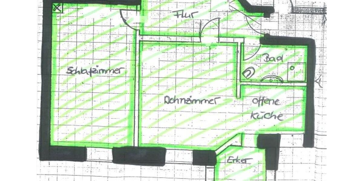 Etagenwohnung Waldenburg - 2 Zimmer, 71 m&sup2;, 380&euro; | Angebot:16774425