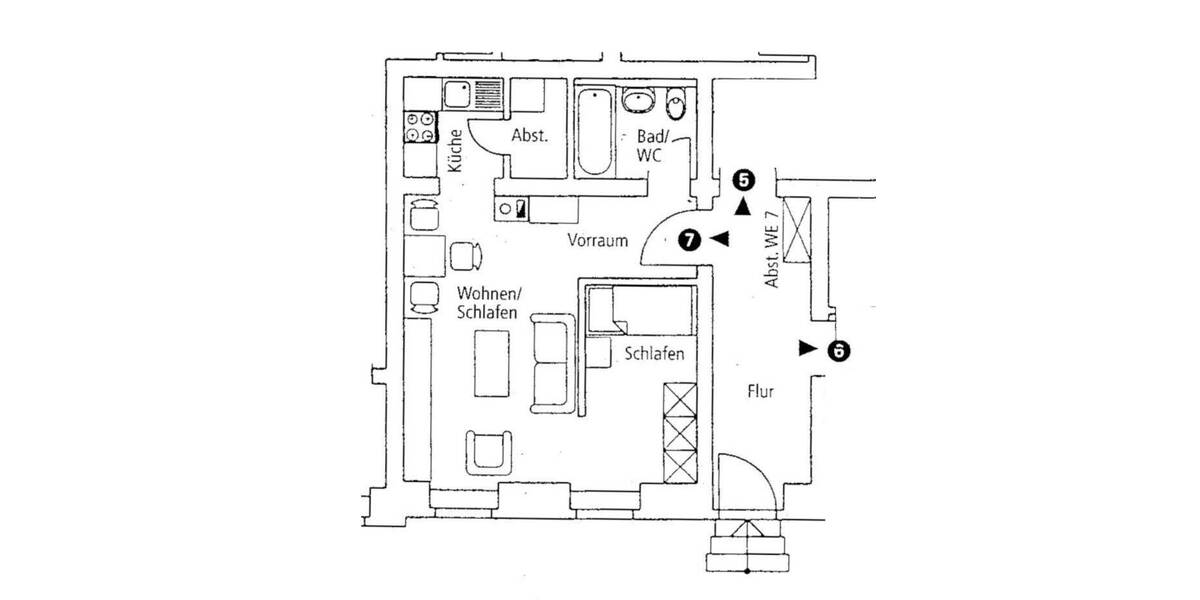 Etagenwohnung Glauchau - 1 Zimmer, 36 m&sup2;, 32.500&euro; | Angebot:25707451