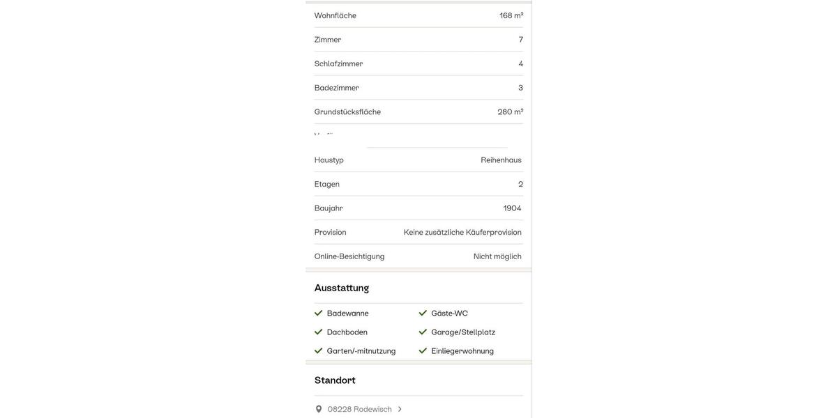 Einfamilienhaus Rodewisch - 7 Zimmer, 168 m&sup2;, 80.000&euro; | Angebot:24786344