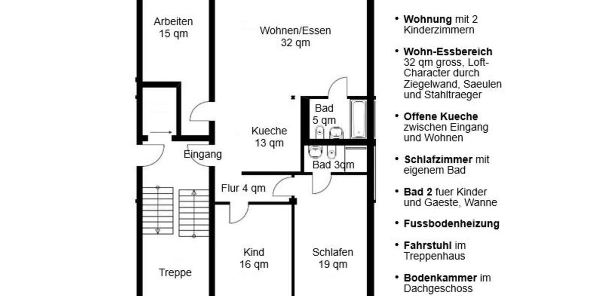 Etagenwohnung Thalheim/Erzgebirge Erzgebirge - 4 Zimmer, 108 m&sup2;, 880&euro; | Angebot:25170973