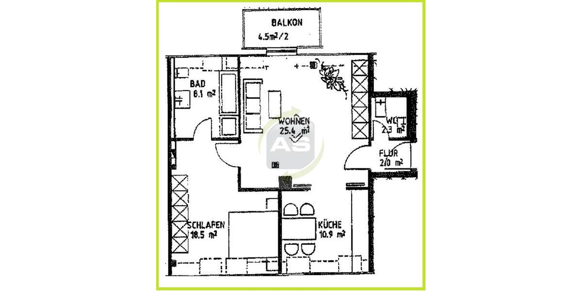 Etagenwohnung Zwickau Zwickau-Nord - 2 Zimmer, 70 m&sup2;, 399&euro; | Angebot:26479866