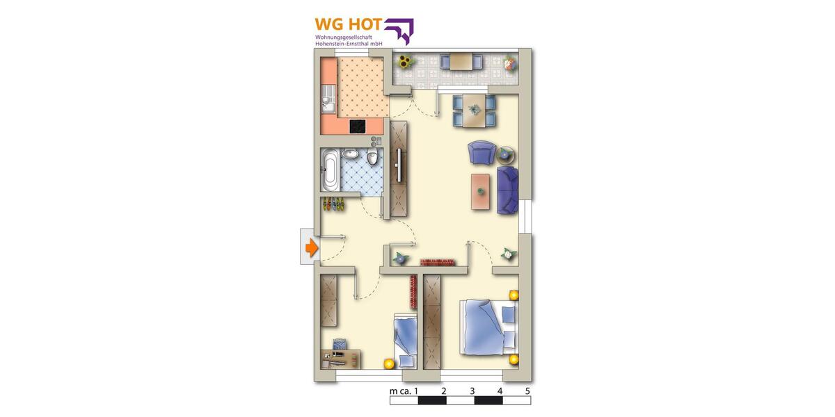 Etagenwohnung Hohenstein-Ernstthal Ernstthal - 3 Zimmer, 68 m&sup2;, 400&euro; | Angebot:18316438