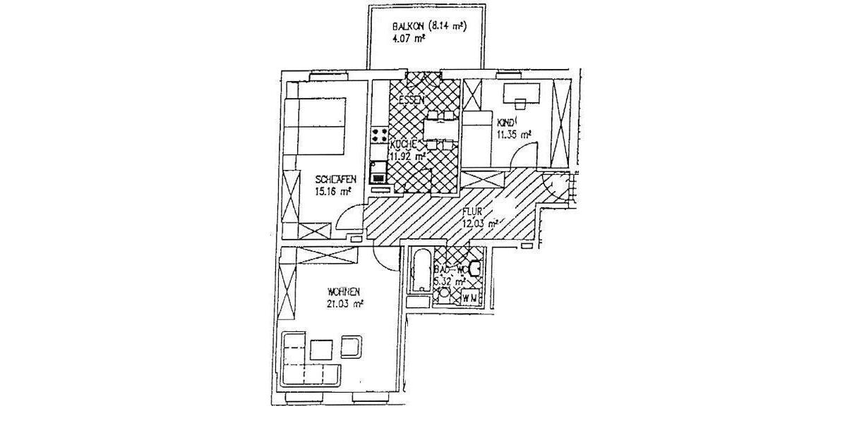Etagenwohnung Zwickau - 3 Zimmer, 81 m&sup2;, 495&euro; | Angebot:25267516